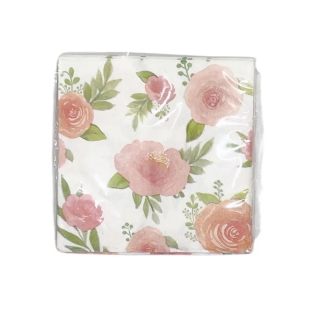AMSCAN Floral Beverage Napkins 16 Per Package